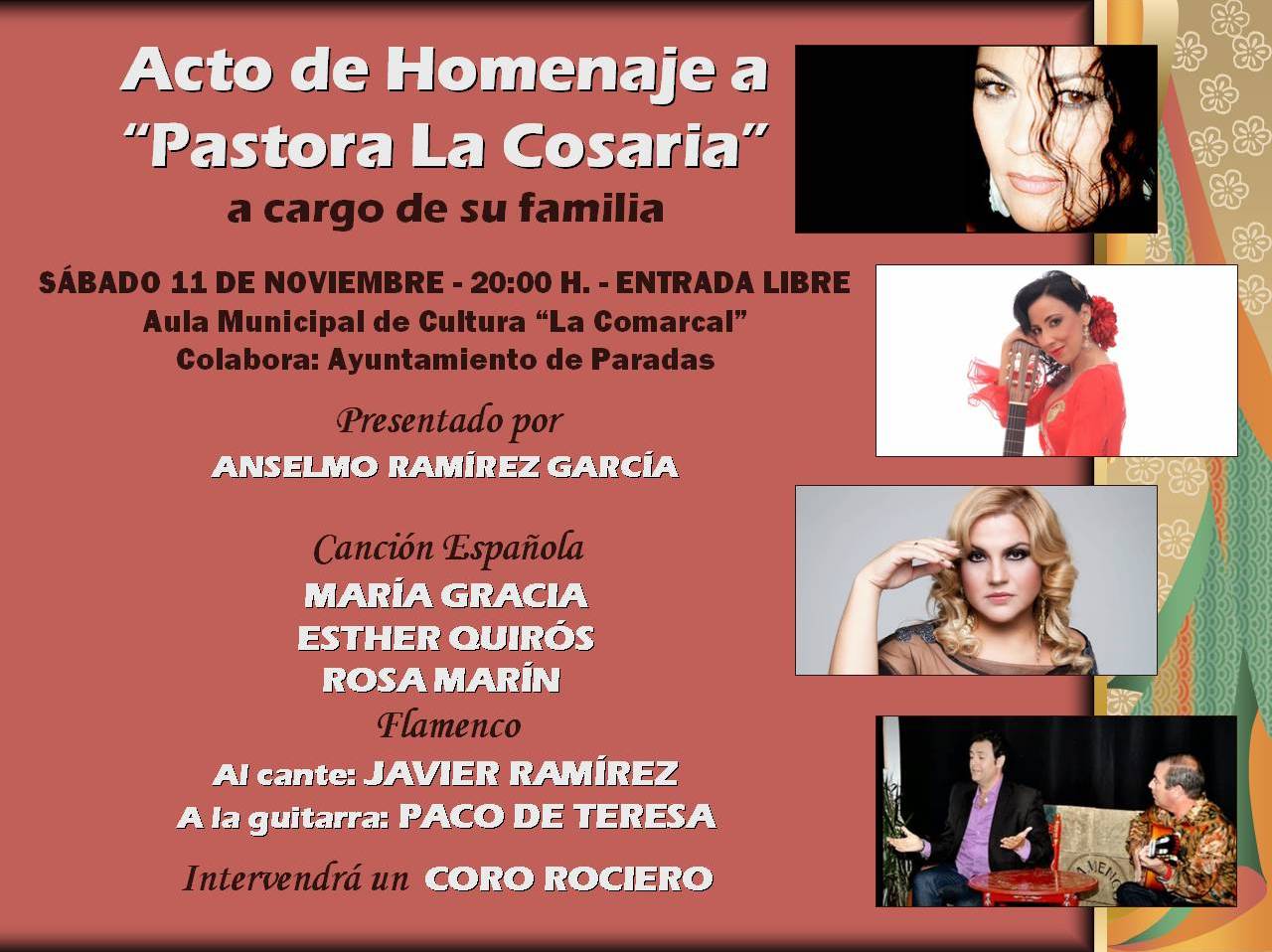 Homenaje a Pastora La Cosaria