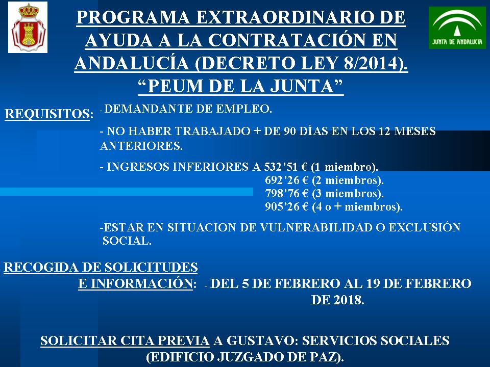 Programa Extraordinario Ayuda Contratacion 2018