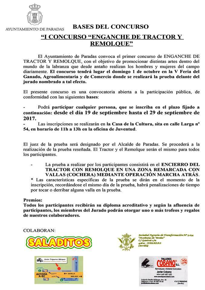 I Concurso enganche tractor y remolque