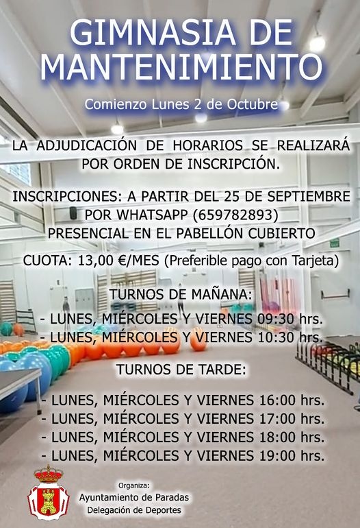 Gimnasia mantenimiento 2023