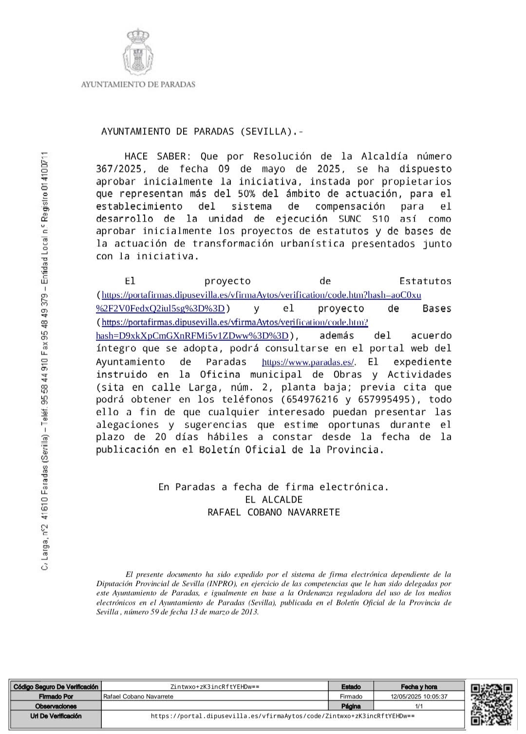 Proyecto de estatutos y bases