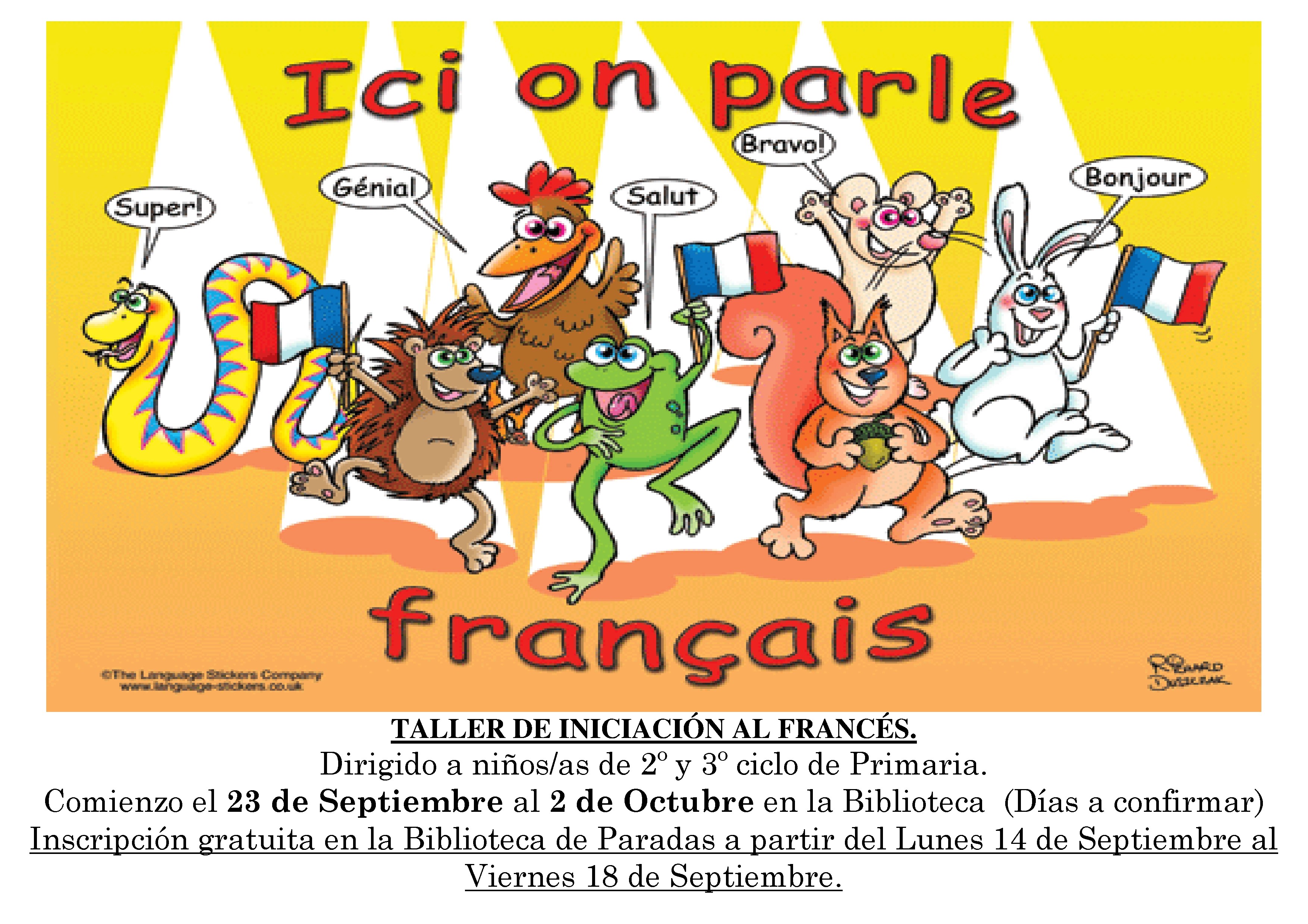 Cartel Iniciación al Francés