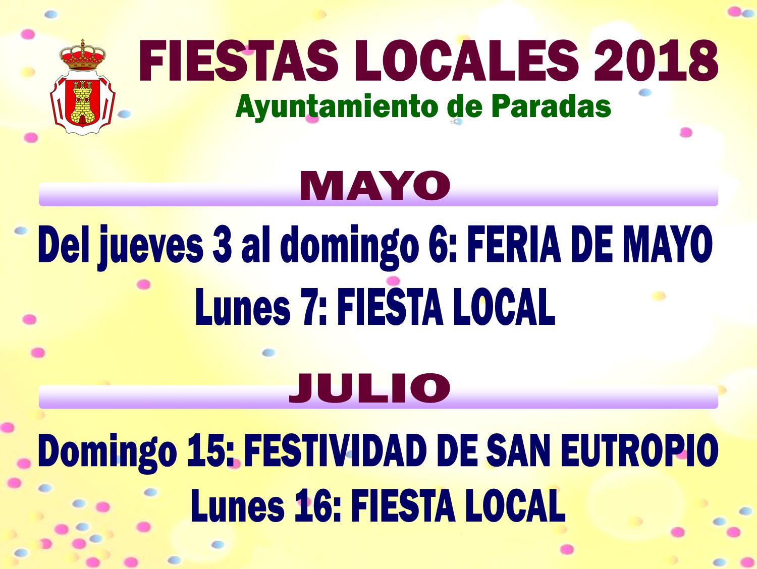 Fiestas Locales 2018