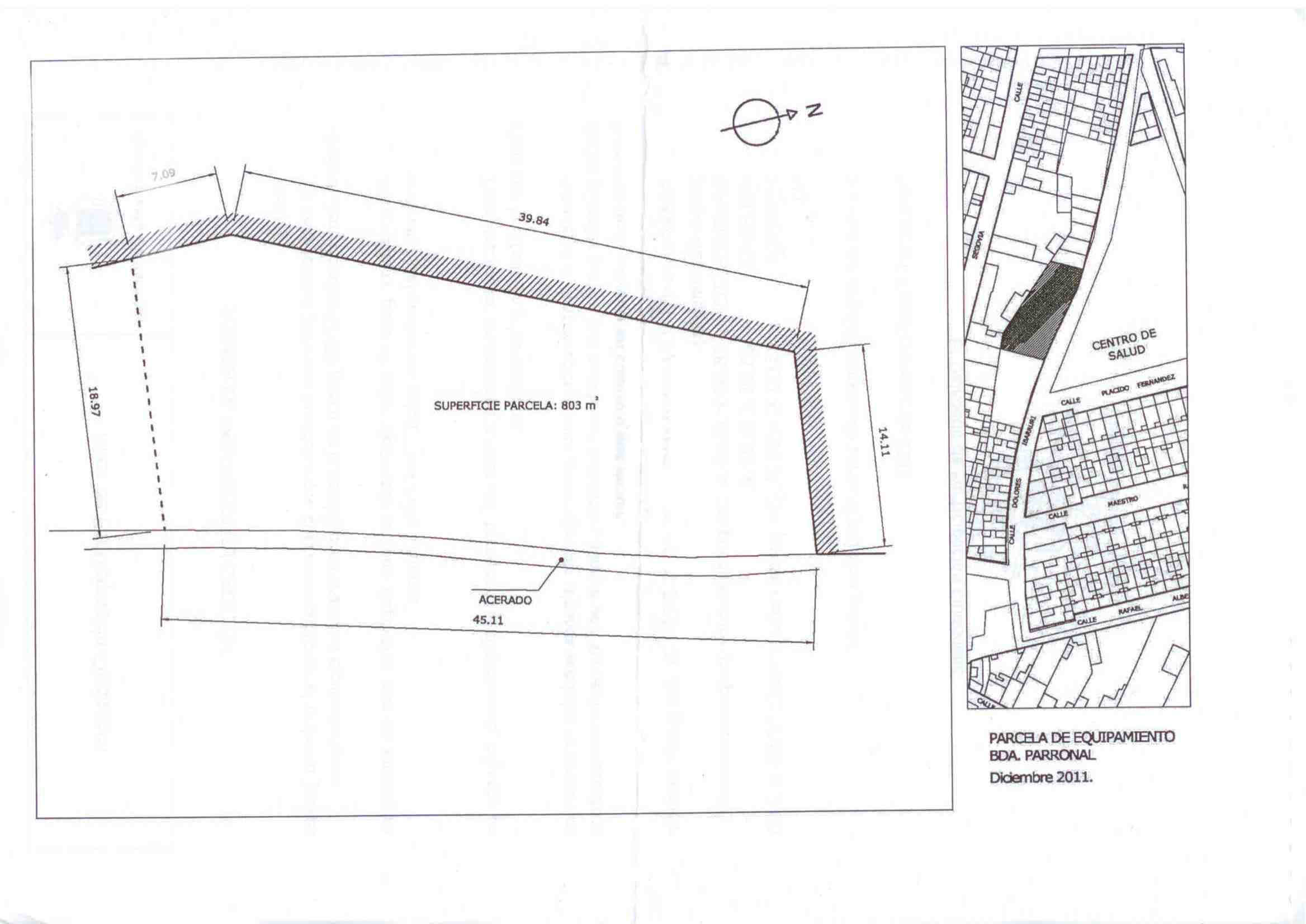 Mapa zona deportiva Parronal