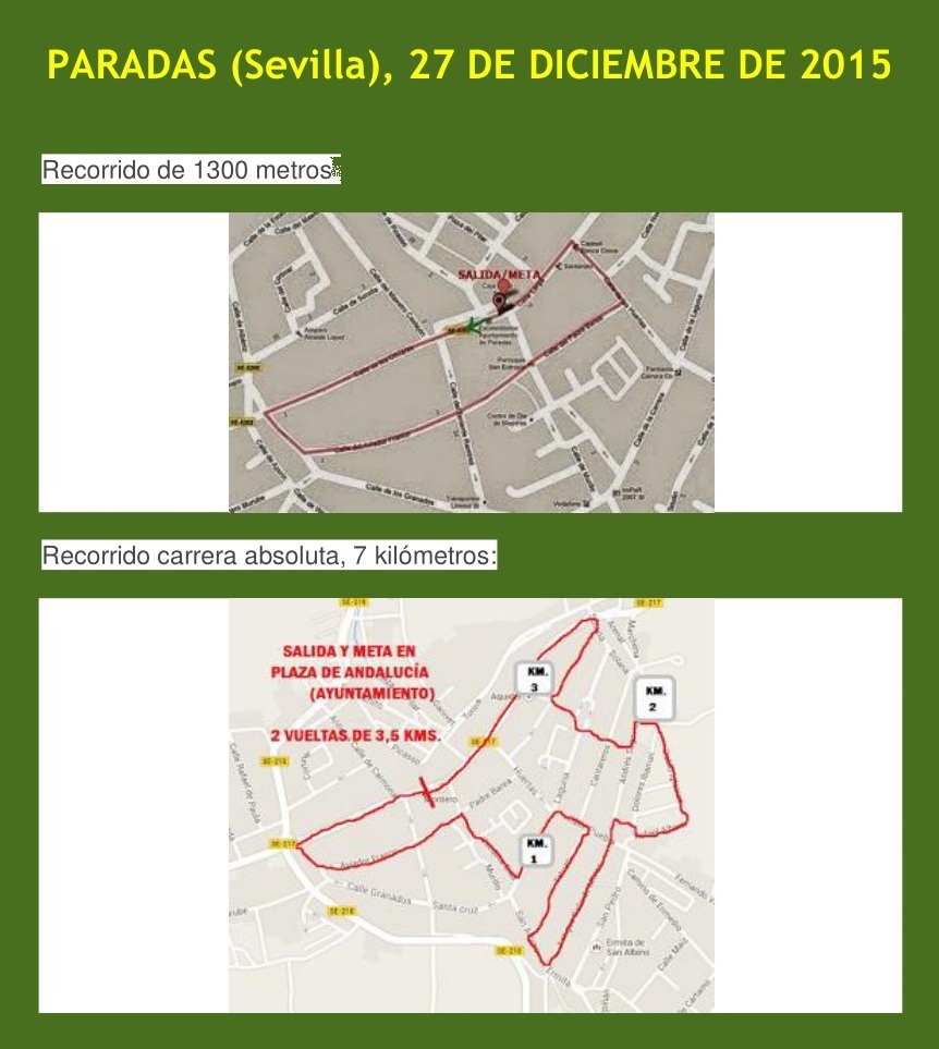 San Silvestre 2015 Recorrido