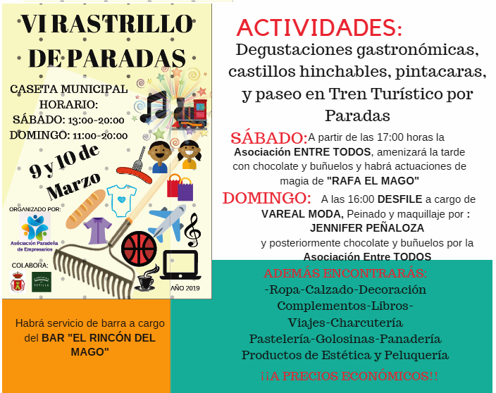 VI RASTRILLO PARADAS 2019 Actividades