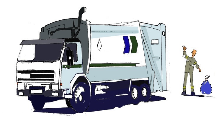 camion basura dibujo