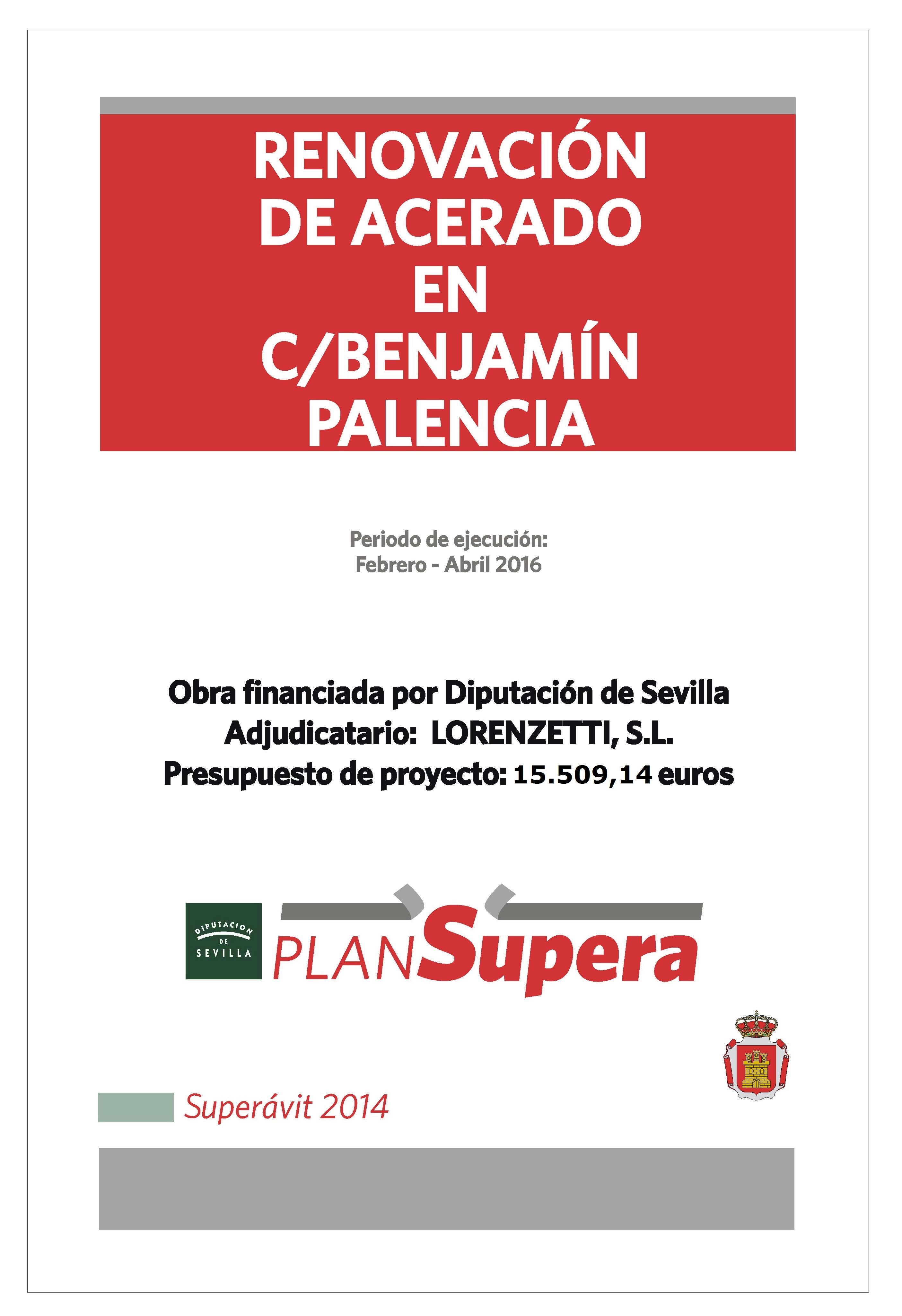 cartel calle benjamin palencia