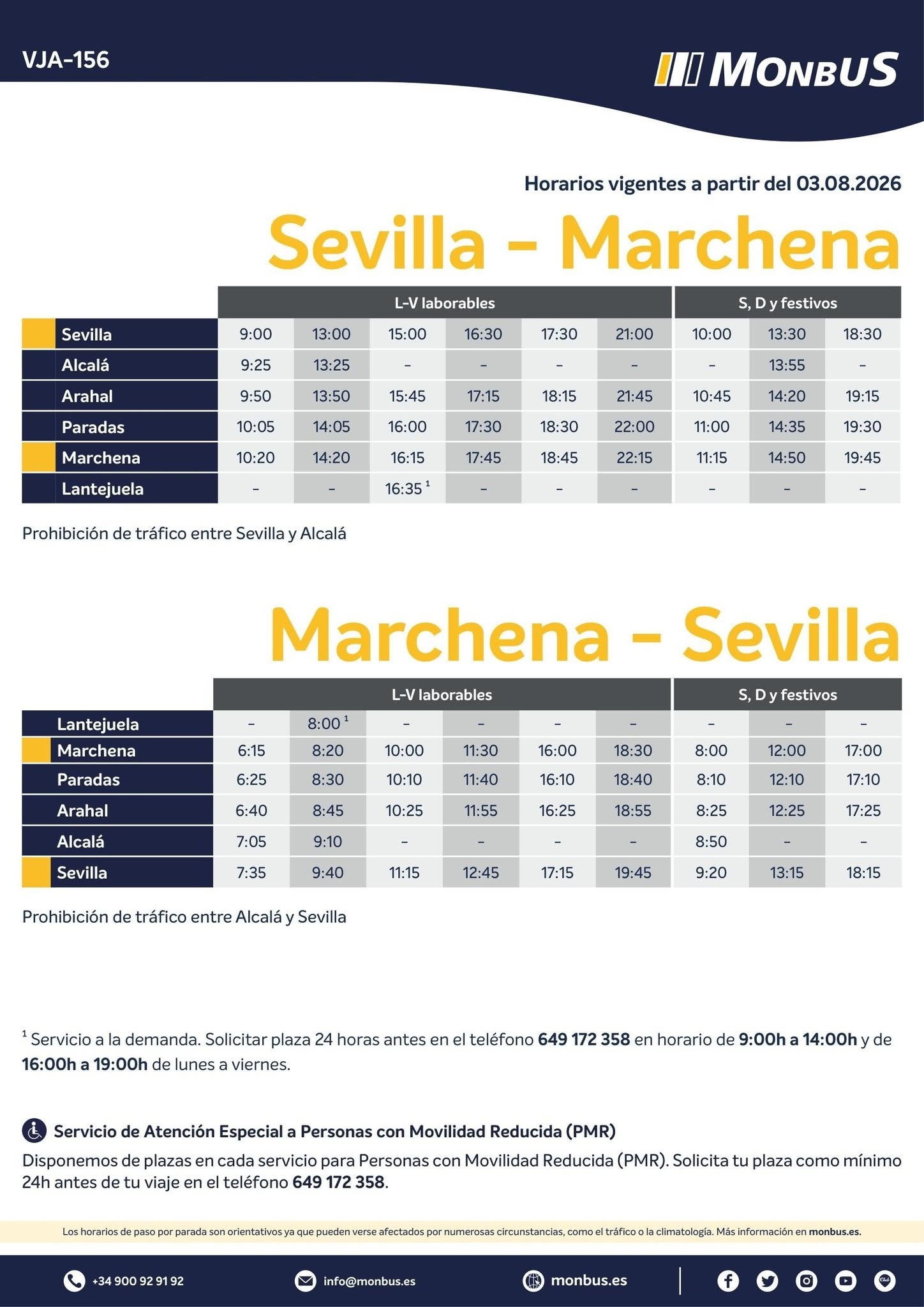 Horario autobuses